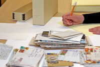 fan mail letters on desk